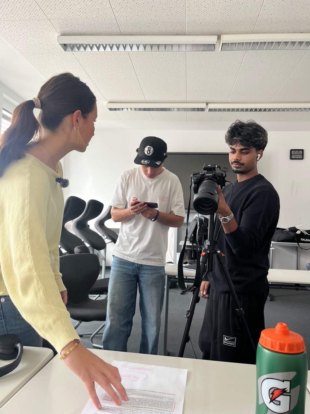Hessein Koheil behind the camera on set